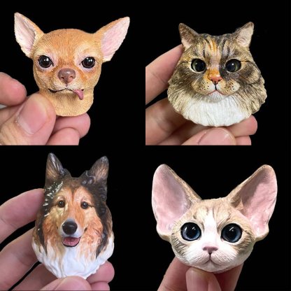 カスタムペットの彫刻—多機能ペットの肖像冷蔵庫シール-welikecustom-MJ