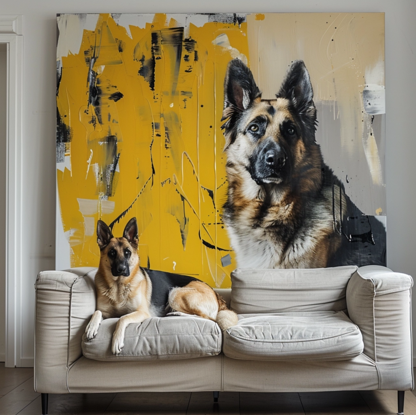 グラフィティ「雨の中の銀杏」キャンバス-welikecustom-MJ