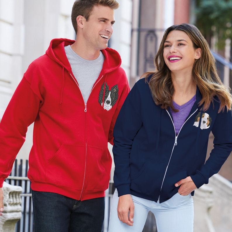 カスタム刺繍ペットポートレートパーカージップアップパーカー-welikecustom-MJ