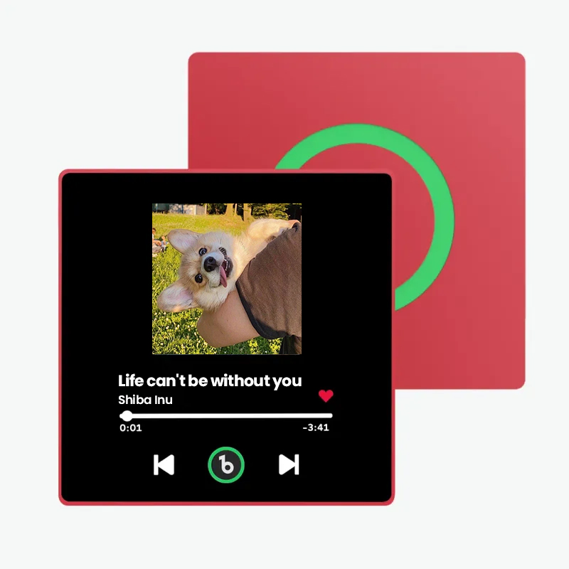 音楽再生可能 ペット写真冷蔵庫マグネットB - 毎日聴ける思い出のプレイヤー