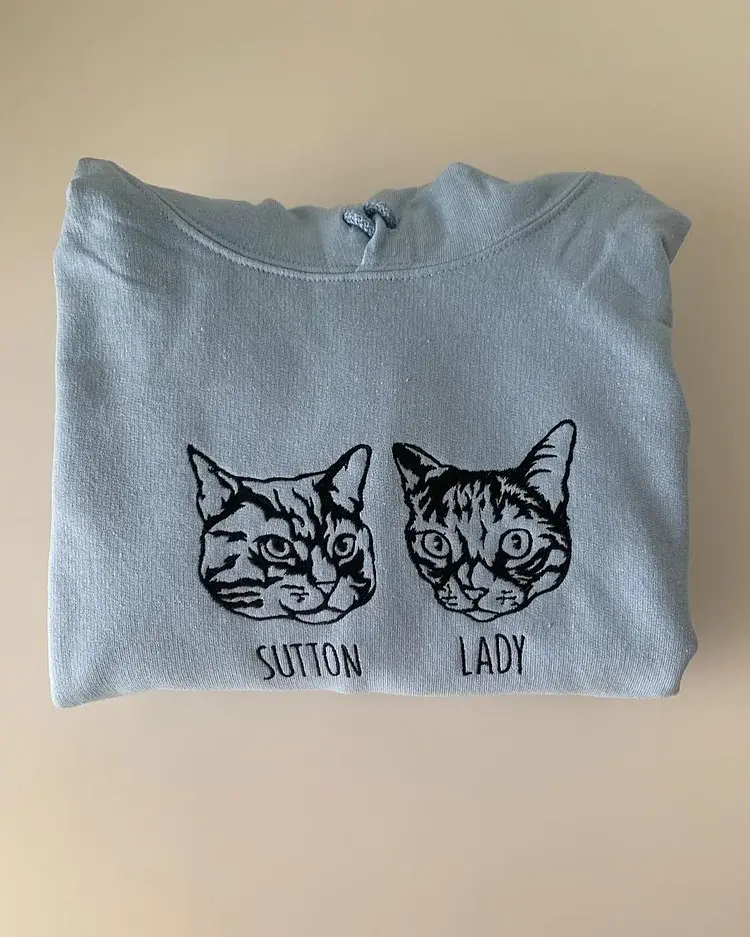ペットの顔刺繍スウェット、Tシャツ、パーカー – welikecustom