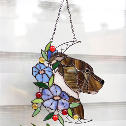 カスタムペットポートレート犬猫染色アクリルサンキャッチャー装飾-welikecustom-MJ