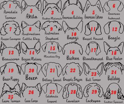 パーソナライズされた犬の耳のカスタムセラミックオーナメント-welikecustom-MJ