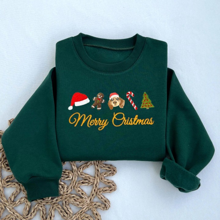 オーダーメイドペットフォトチャーム刺繍シリーズ Tシャツ、スウェット、パーカー-welikecustom-MJ