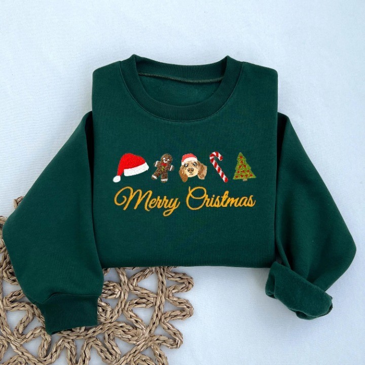 オーダーメイドペットフォトチャーム刺繍シリーズ Tシャツ、スウェット、パーカー-welikecustom-MJ