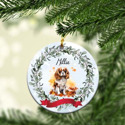 パーソナライズされたペットの秋のカスタムセラミックオーナメント-welikecustom-MJ
