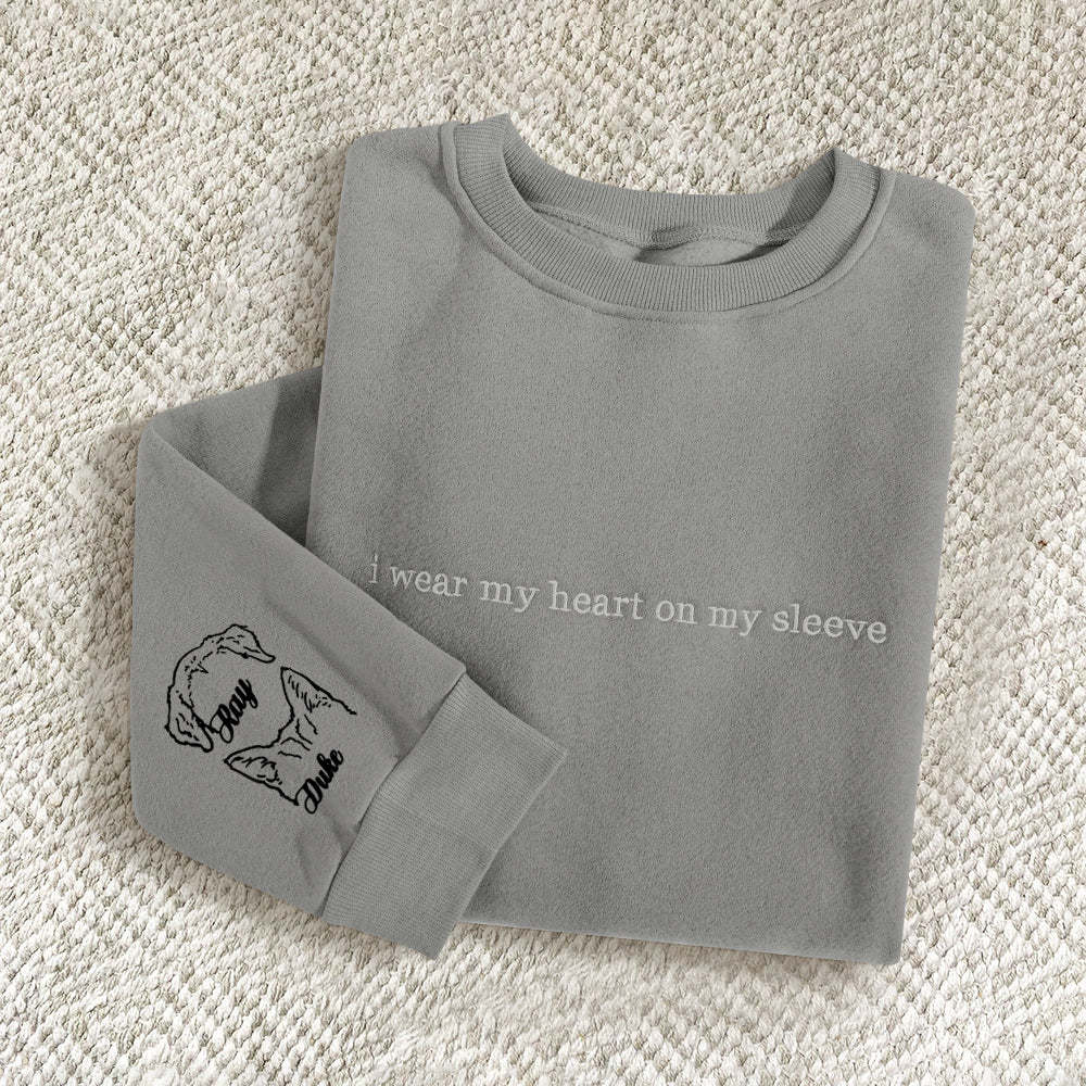 袖には個性的なペットの耳が刺繡されたtシャツ、犬猫の耳がついてい-welikecustom-MJ