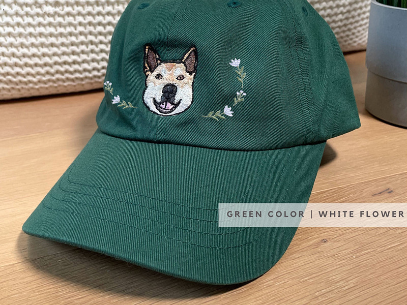 ペットの写真を使用したカスタム刺繍帽子パーソナライズされた犬