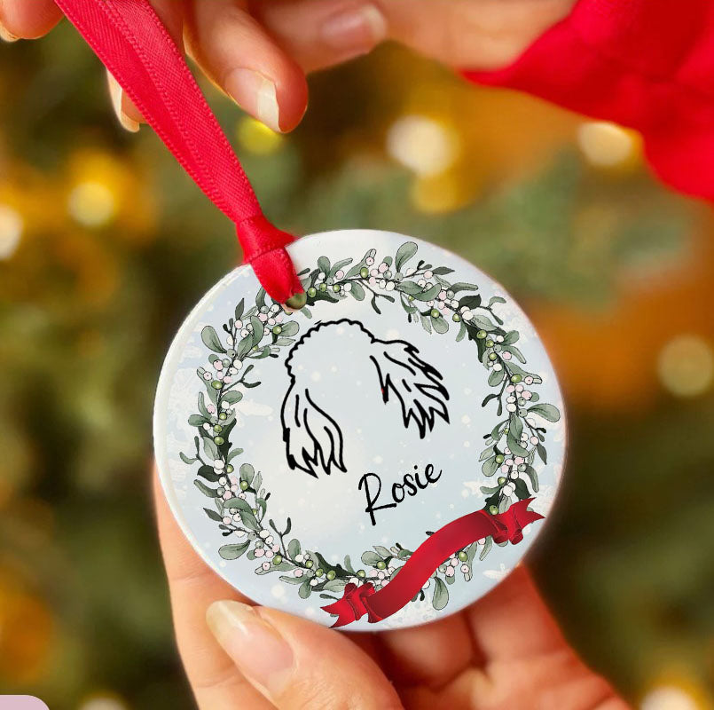 パーソナライズされた犬の耳のカスタムセラミックオーナメント-welikecustom-MJ