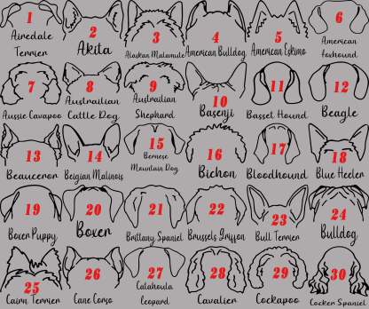 パーソナライズされた犬の耳のカスタムセラミックオーナメント-welikecustom-MJ