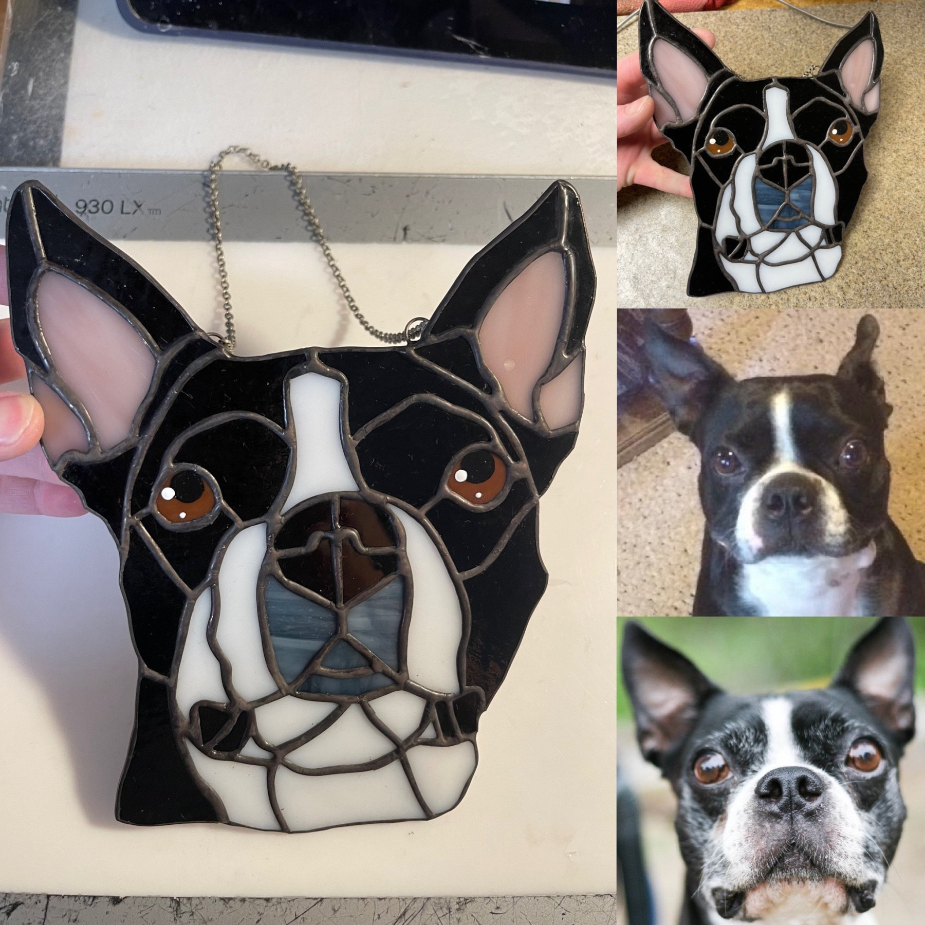 カスタムペットポートレート犬猫染色アクリルサンキャッチャー装飾-welikecustom-MJ