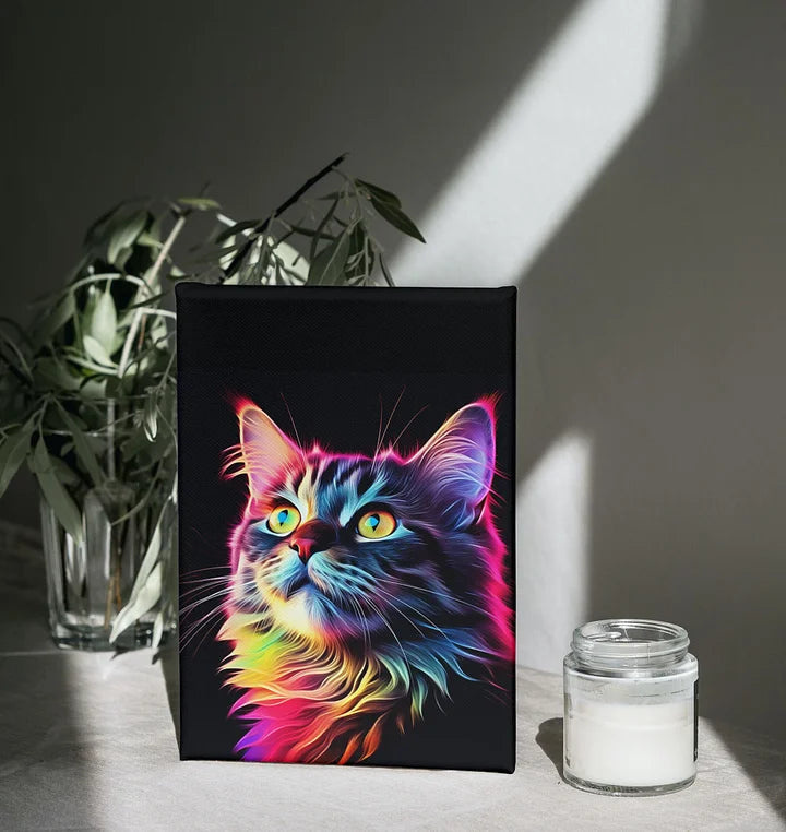 ポップカラースタイルカスタムペット肖像キャンバス-welikecustom-MJ