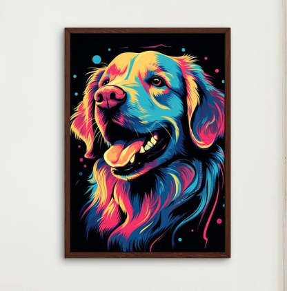 ポップカラースタイルカスタムペット肖像キャンバス-welikecustom-MJ