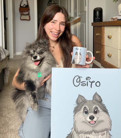 カスタム手描き漫画ペットポートレートキャンバス-welikecustom-MJ