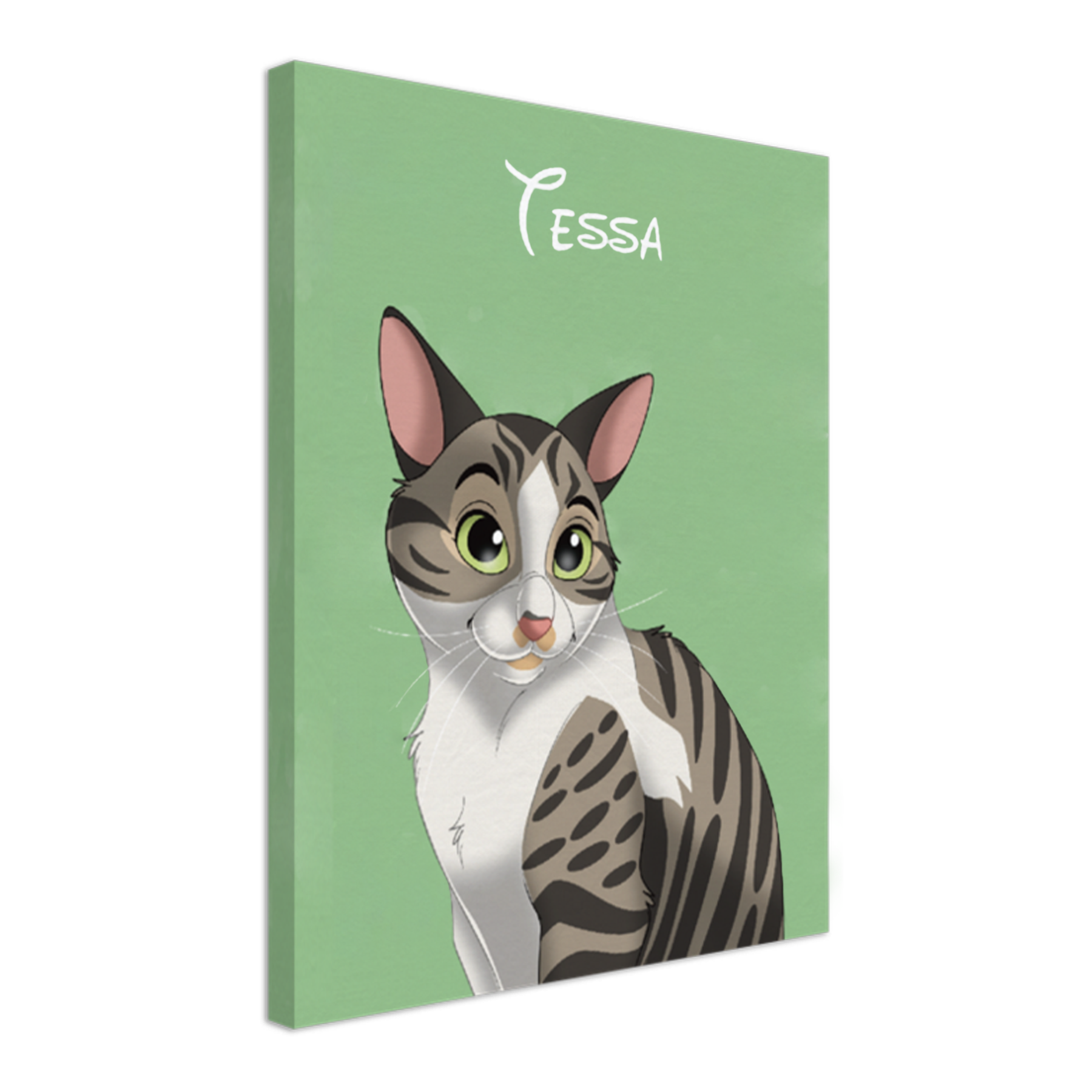 カスタム手描き漫画ペットポートレートキャンバス-welikecustom-MJ