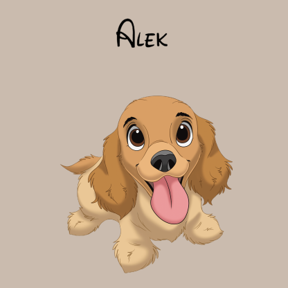 カスタム手描き漫画ペットポートレートキャンバス-welikecustom-MJ