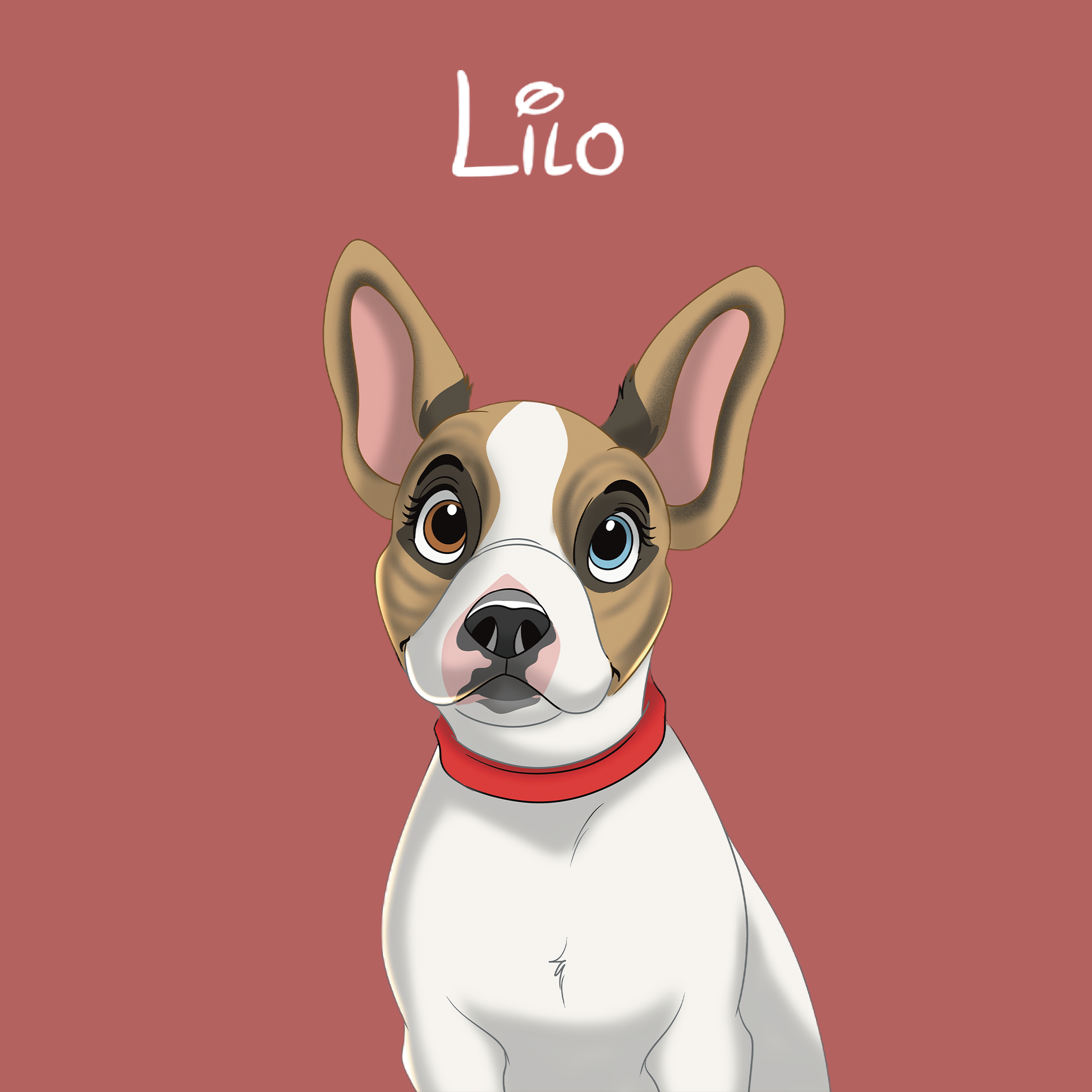 カスタム手描き漫画ペットポートレートキャンバス-welikecustom-MJ