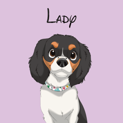 カスタム手描き漫画ペットポートレートキャンバス-welikecustom-MJ