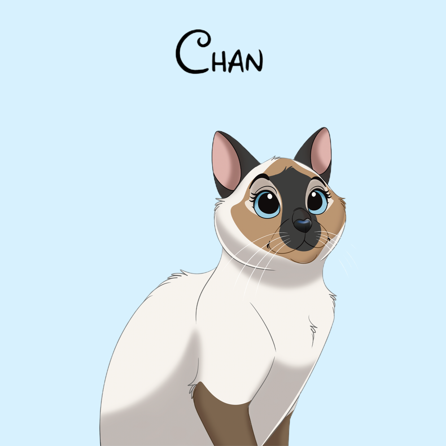 カスタム手描き漫画ペットポートレートキャンバス-welikecustom-MJ