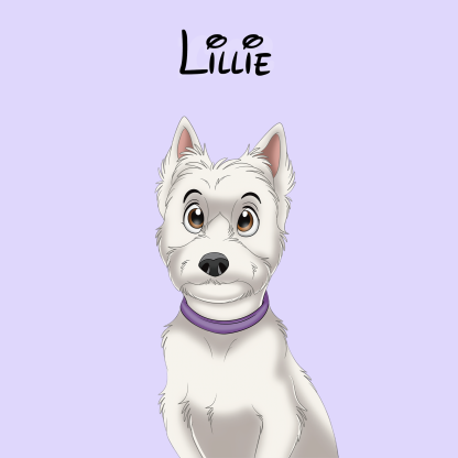 カスタム手描き漫画ペットポートレートキャンバス-welikecustom-MJ