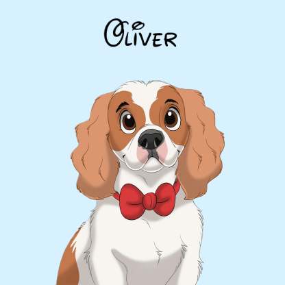 カスタム手描き漫画ペットポートレートキャンバス-welikecustom-MJ