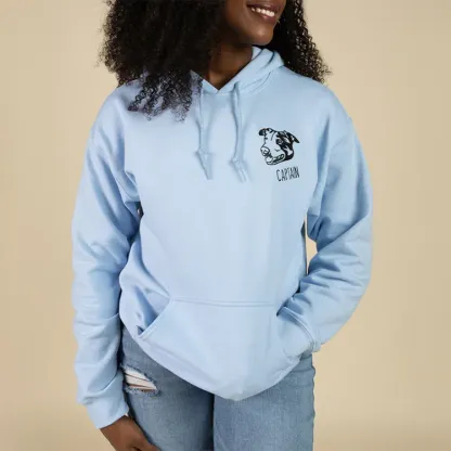 ペットの顔刺繍スウェット、Tシャツ、パーカー