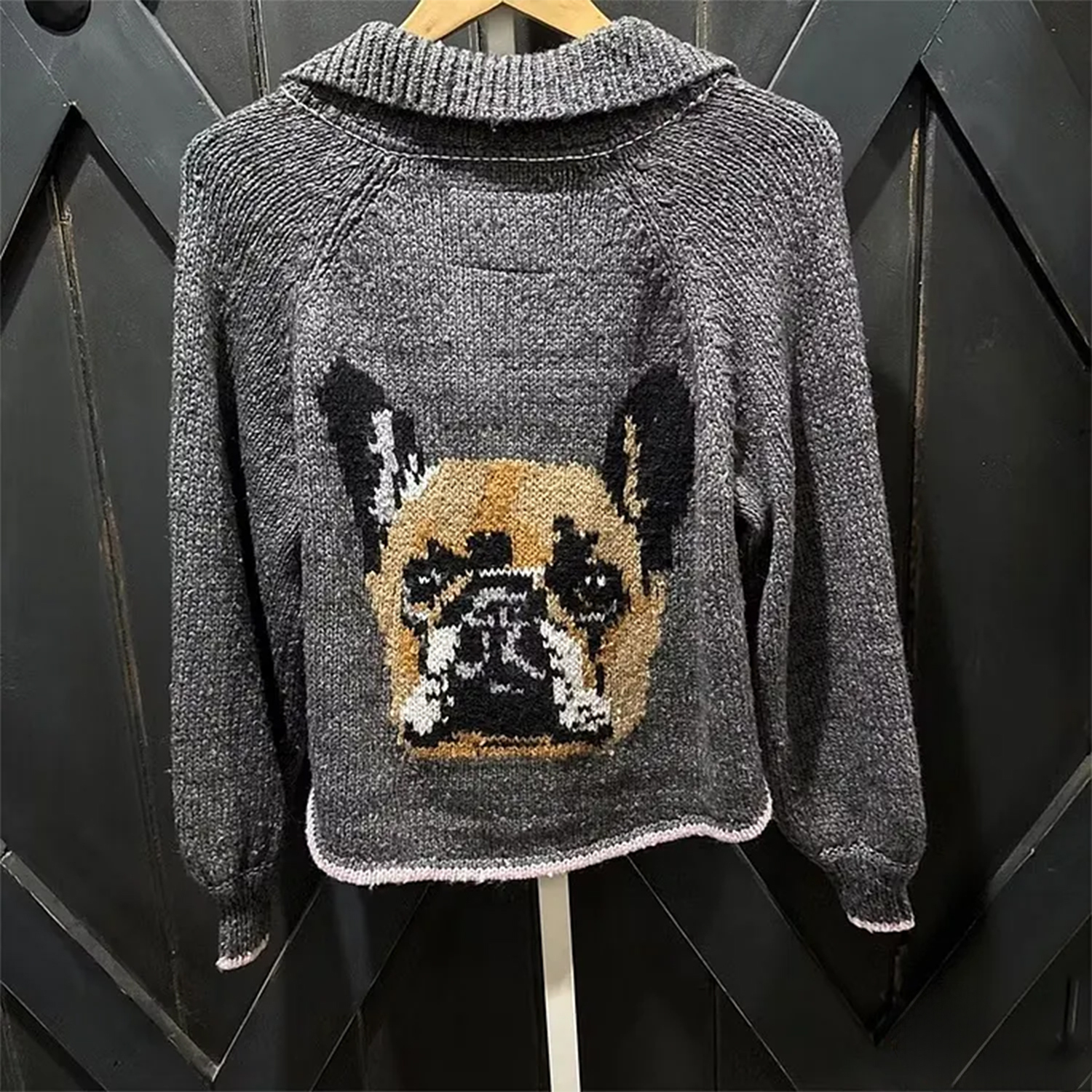 【オーダーメイド】愛犬・愛猫ポートレート ニットカーディガン ｜世界に一つだけのペット似顔絵セーター