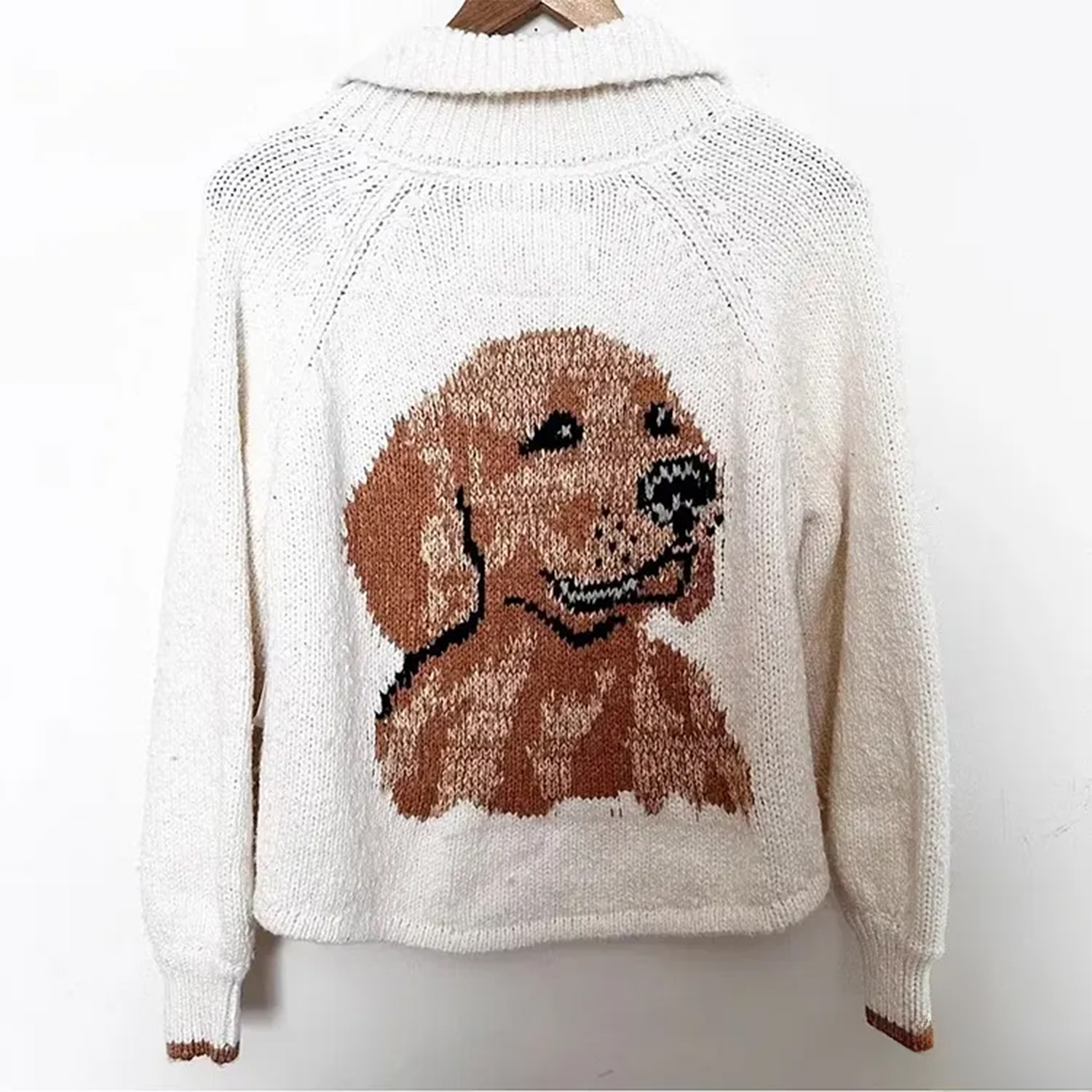 【オーダーメイド】愛犬・愛猫ポートレート ニットカーディガン ｜世界に一つだけのペット似顔絵セーター