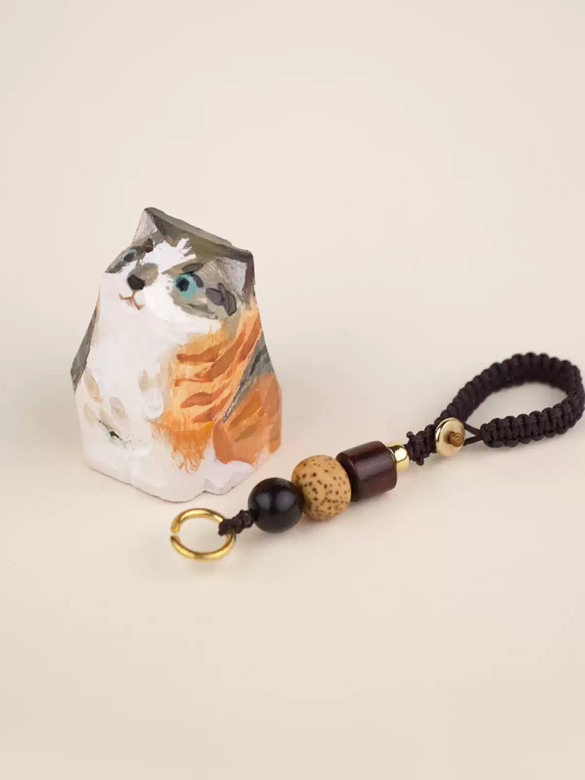 カスタム猫木彫りのストラップ-色だけカスタム – welikecustom