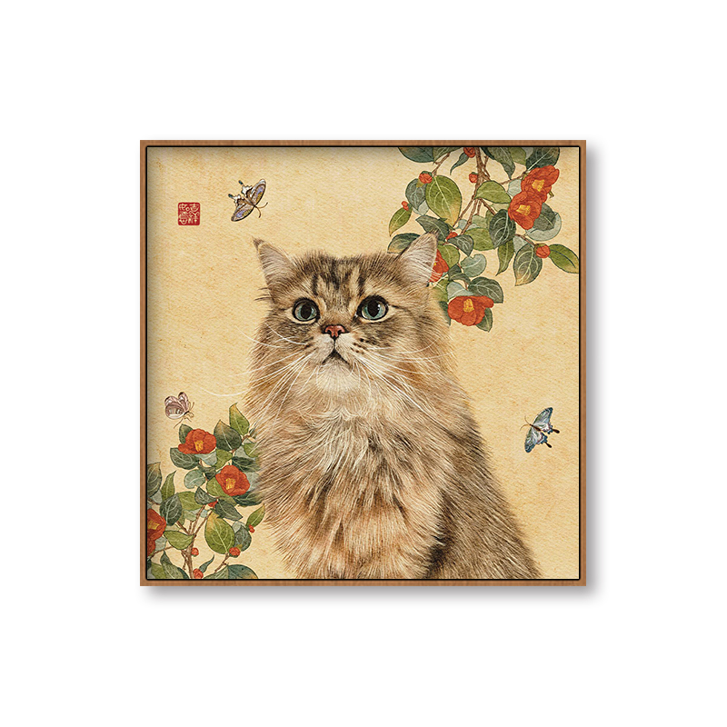 中国工笔画風 ペット肖像画｜写真から作る本格的なアート-welikecustom-MJ