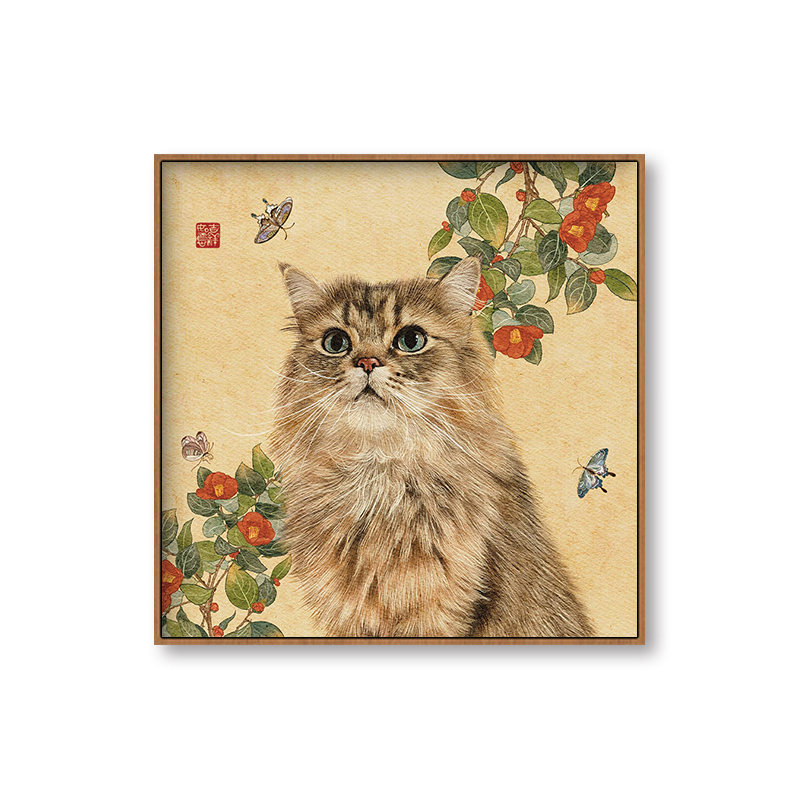 中国工笔画風 ペット肖像画｜写真から作る本格的なアート-welikecustom-MJ