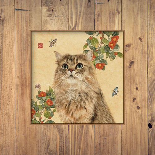 中国工笔画風 ペット肖像画｜写真から作る本格的なアート-welikecustom-MJ