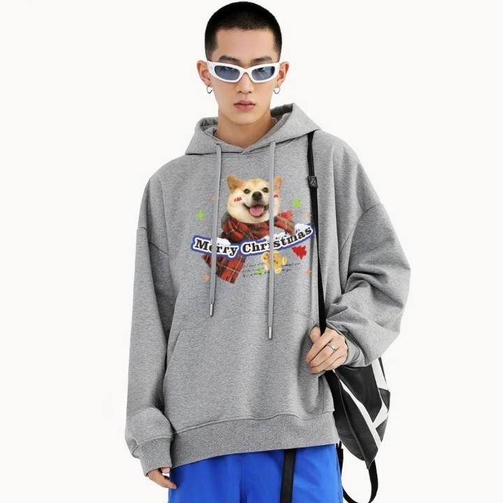 ペットの写真を入れた T シャツ、スウェットシャツ、パーカーのカスタマイズされたクリスマス コレクション-welikecustom-MJ