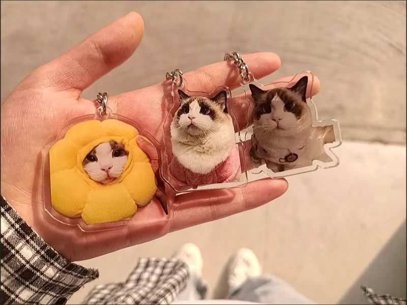 カスタマイズされたペットの写真アクリルキーホルダー-welikecustom-MJ