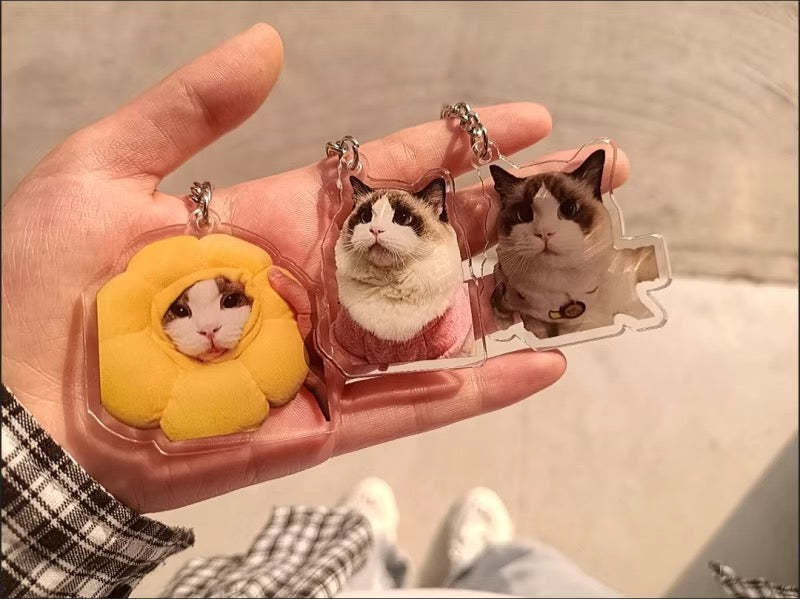 カスタマイズされたペットの写真アクリルキーホルダー-welikecustom-MJ