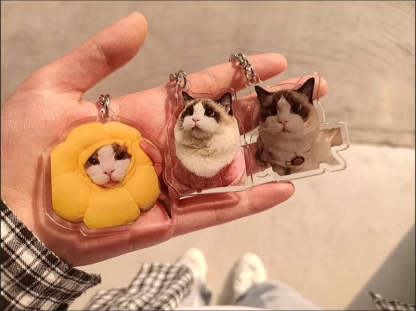 カスタマイズされたペットの写真アクリルキーホルダー-welikecustom-MJ