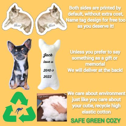 醜いペットの枕 カスタム 3D ペット肖像画 クッション-welikecustom-MJ