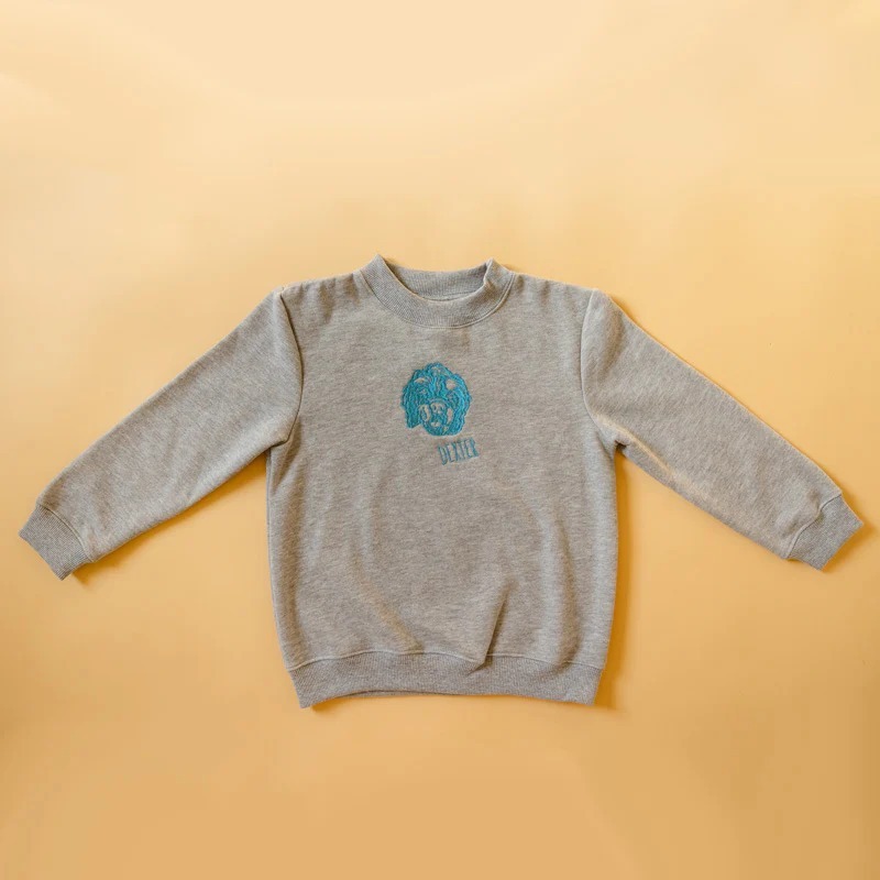 ペットの顔が刺繍された子供用スウェットシャツ、Tシャツ、パーカー-welikecustom-MJ