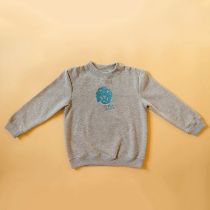 ペットの顔が刺繍された子供用スウェットシャツ、Tシャツ、パーカー-welikecustom-MJ