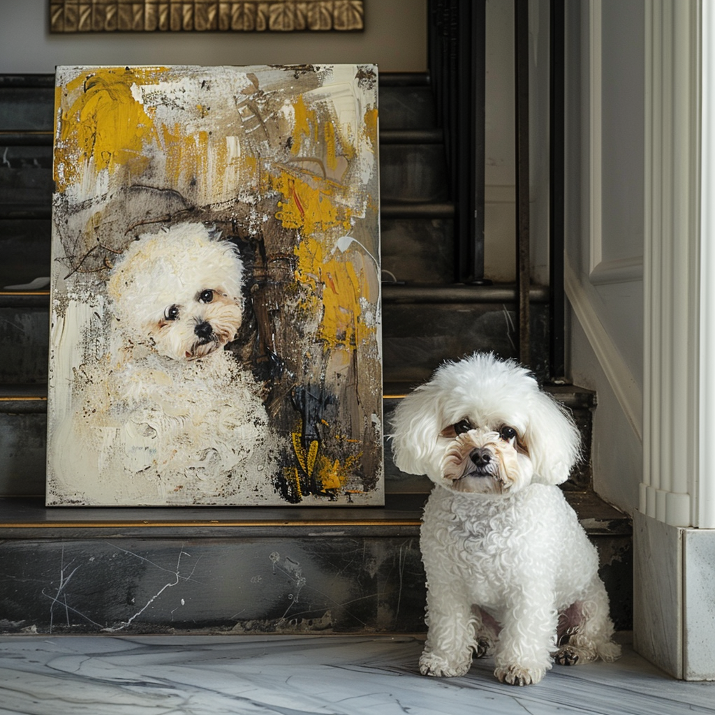 グラフィティ - 黒白インクドットキャンバス-welikecustom-MJ