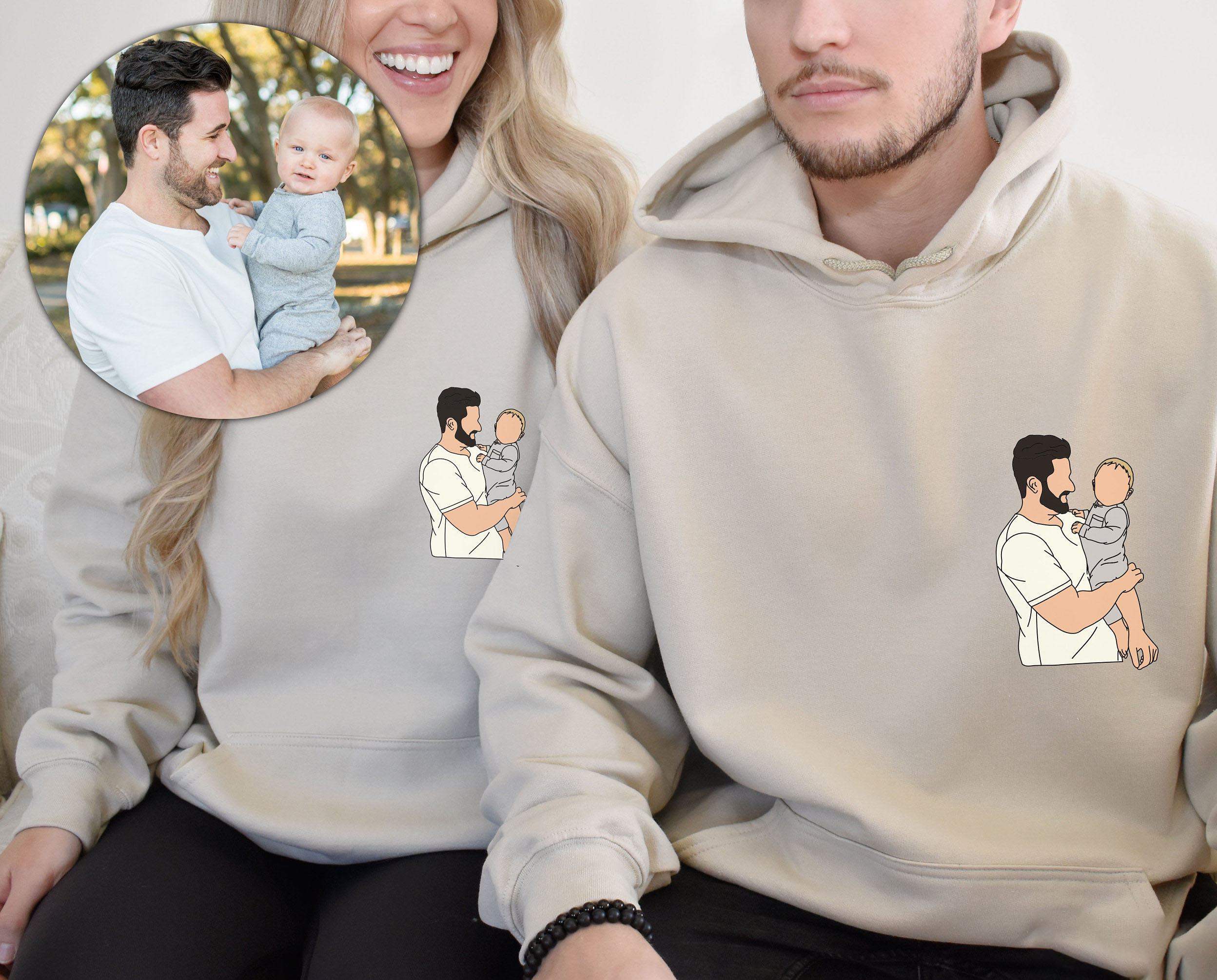 💖家族の服装💖パーソナライズされたカラフルな写真のカスタムスウェットシャツ-welikecustom-MJ