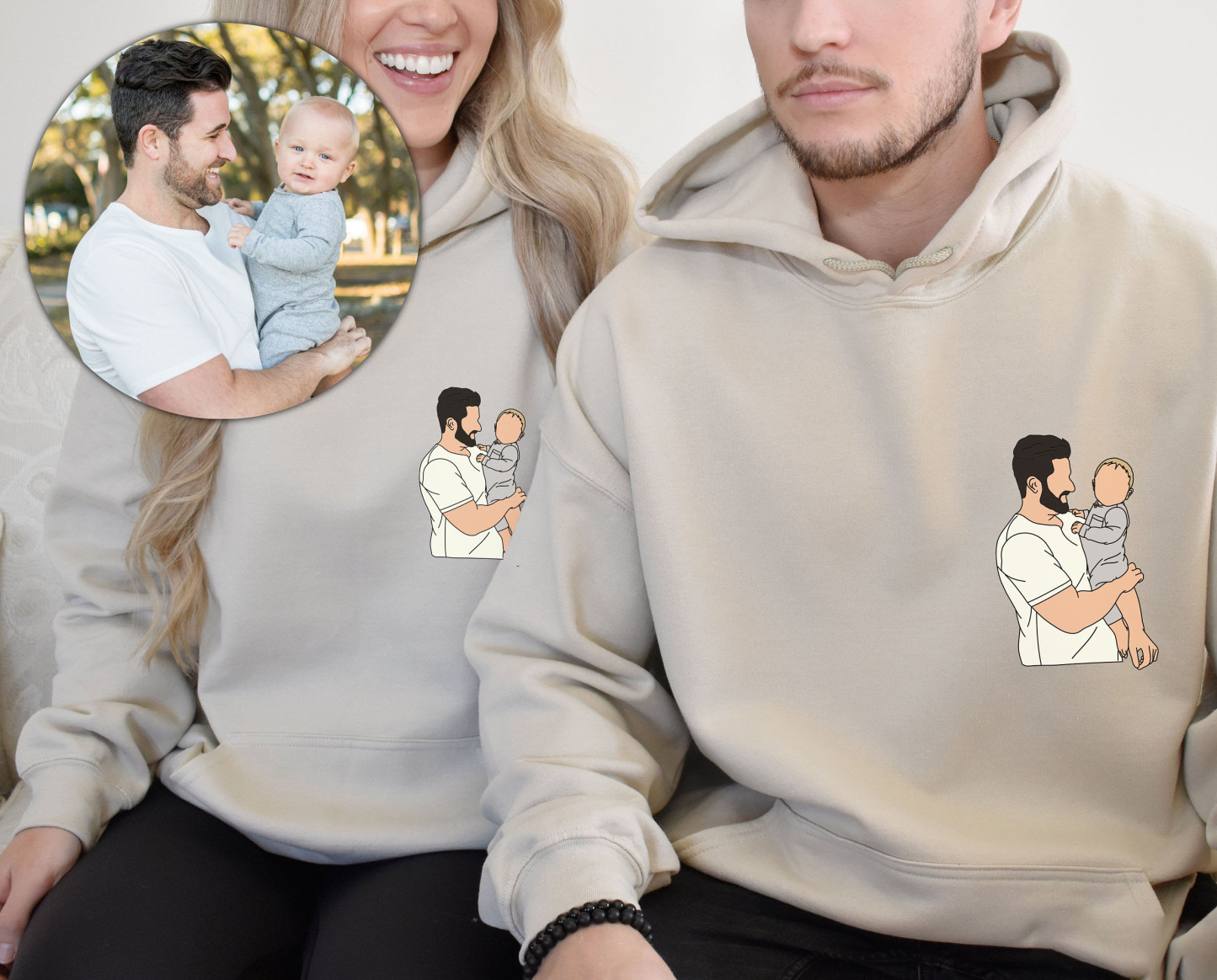 💖家族の服装💖パーソナライズされたカラフルな写真のカスタムスウェットシャツ-welikecustom-MJ