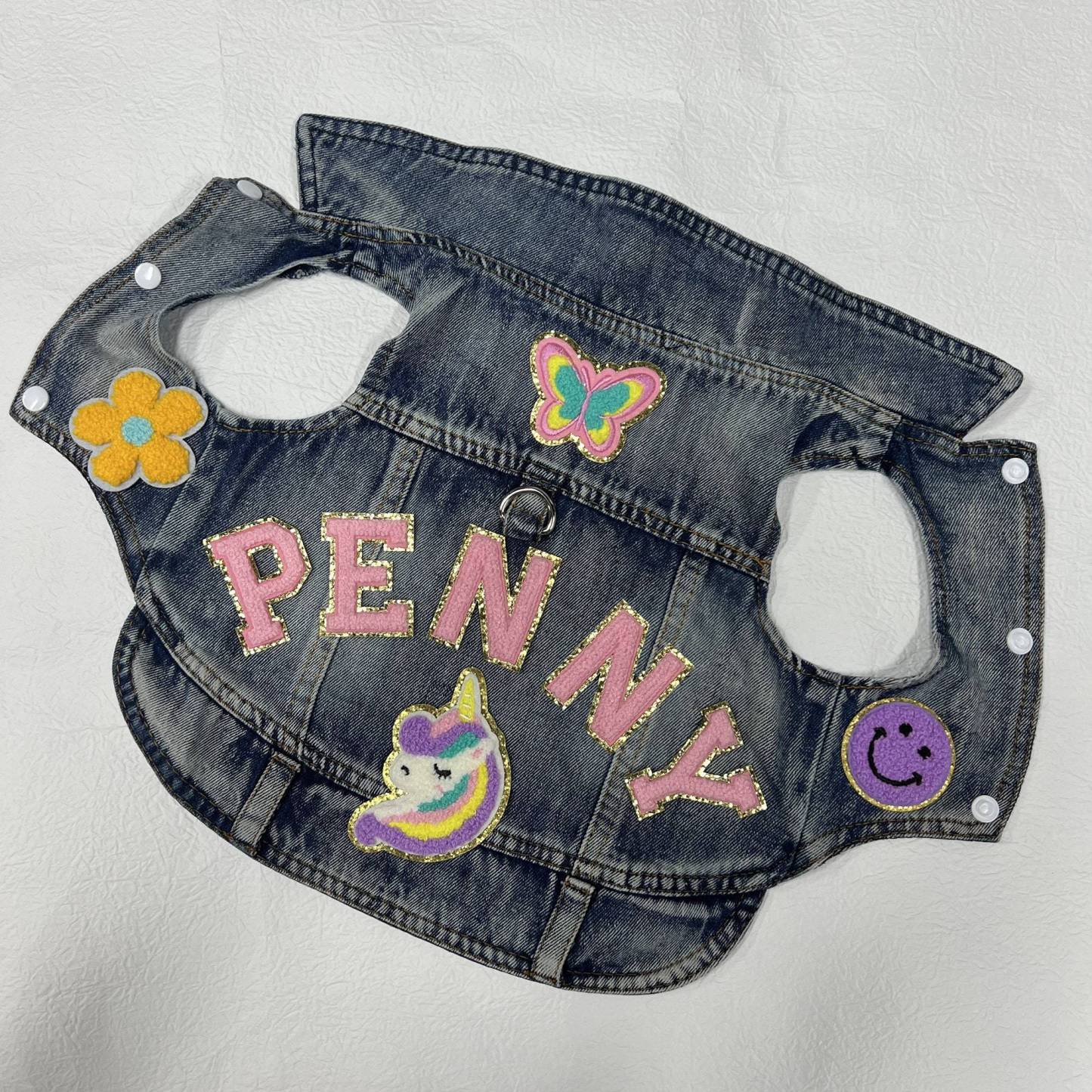 ペットの写真/名前 カスタムデニムジャケット オーダーメイド ペット愛用者向け プレゼント対応-welikecustom-MJ