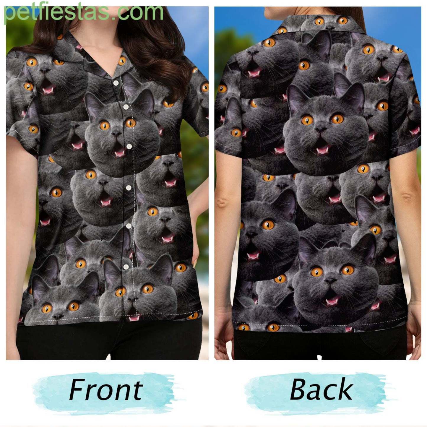 カスタム写真の面白い家族のペットの顔のパターン、友達をだます - パーソナライズされたハワイアンシャツ-welikecustom-MJ