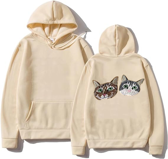 カスタム刺繍ペットポートレートパーカー、スウェットシャツの背面に刺繍ペットポートレート-welikecustom-MJ