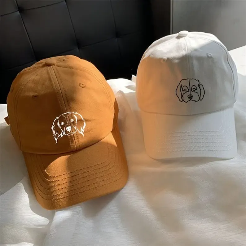 ペットの写真を使用したカスタム刺繍ペット帽子パーソナライズされた犬用帽子