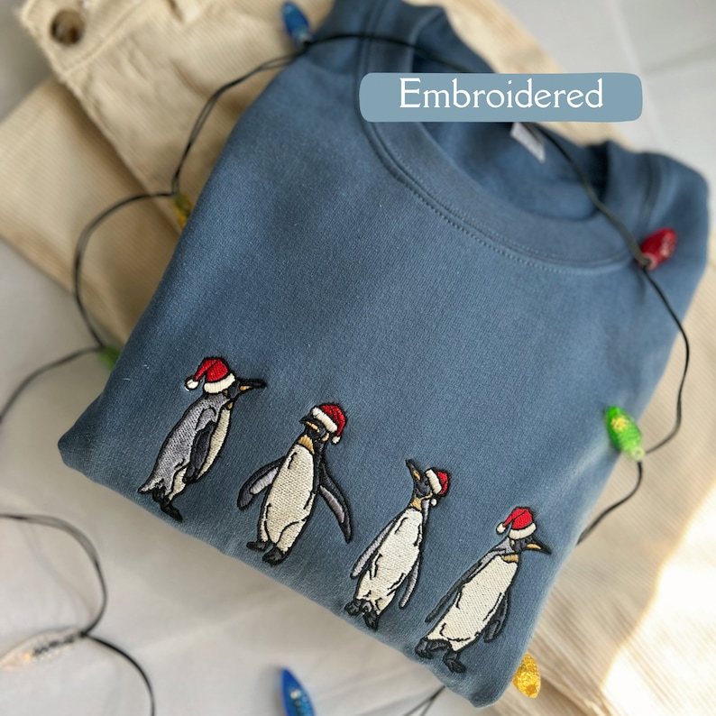 クリスマスコレクションペンギン刺繡Tシャツ、トレーナー、パーカ-welikecustom-MJ
