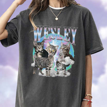 カスタムヴィンテージペットシャツ、カスタムパーソナライズレトロ 90 年代プリント T シャツ-welikecustom-MJ