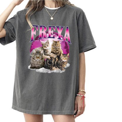 カスタムヴィンテージペットシャツ、カスタムパーソナライズレトロ 90 年代プリント T シャツ-welikecustom-MJ