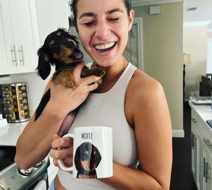 パーソナライズされた犬のペットの漫画の写真マグカップ-welikecustom-MJ